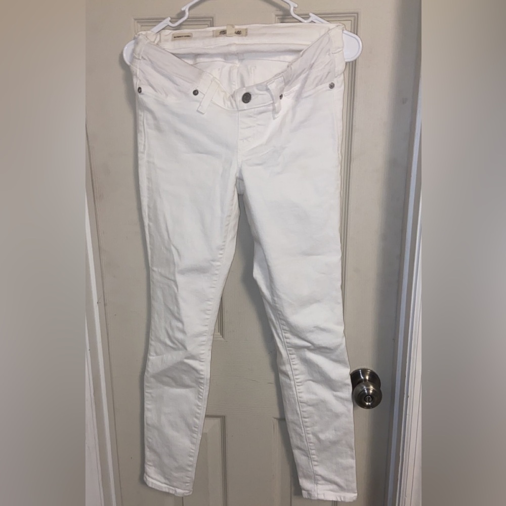 Madewell white skinny jeans maternity